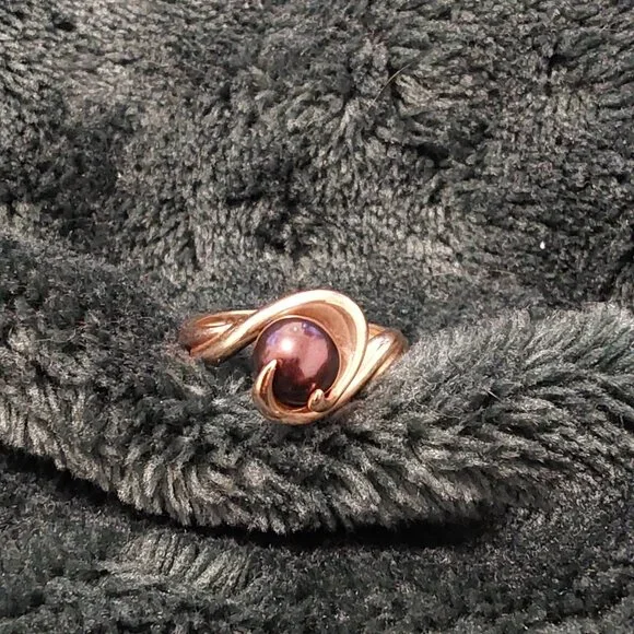 TAHITIAN PEARL14 KT. GOLD RING, VINTAGE 1990 BEAUTIFUL RING - Picture 12 of 15